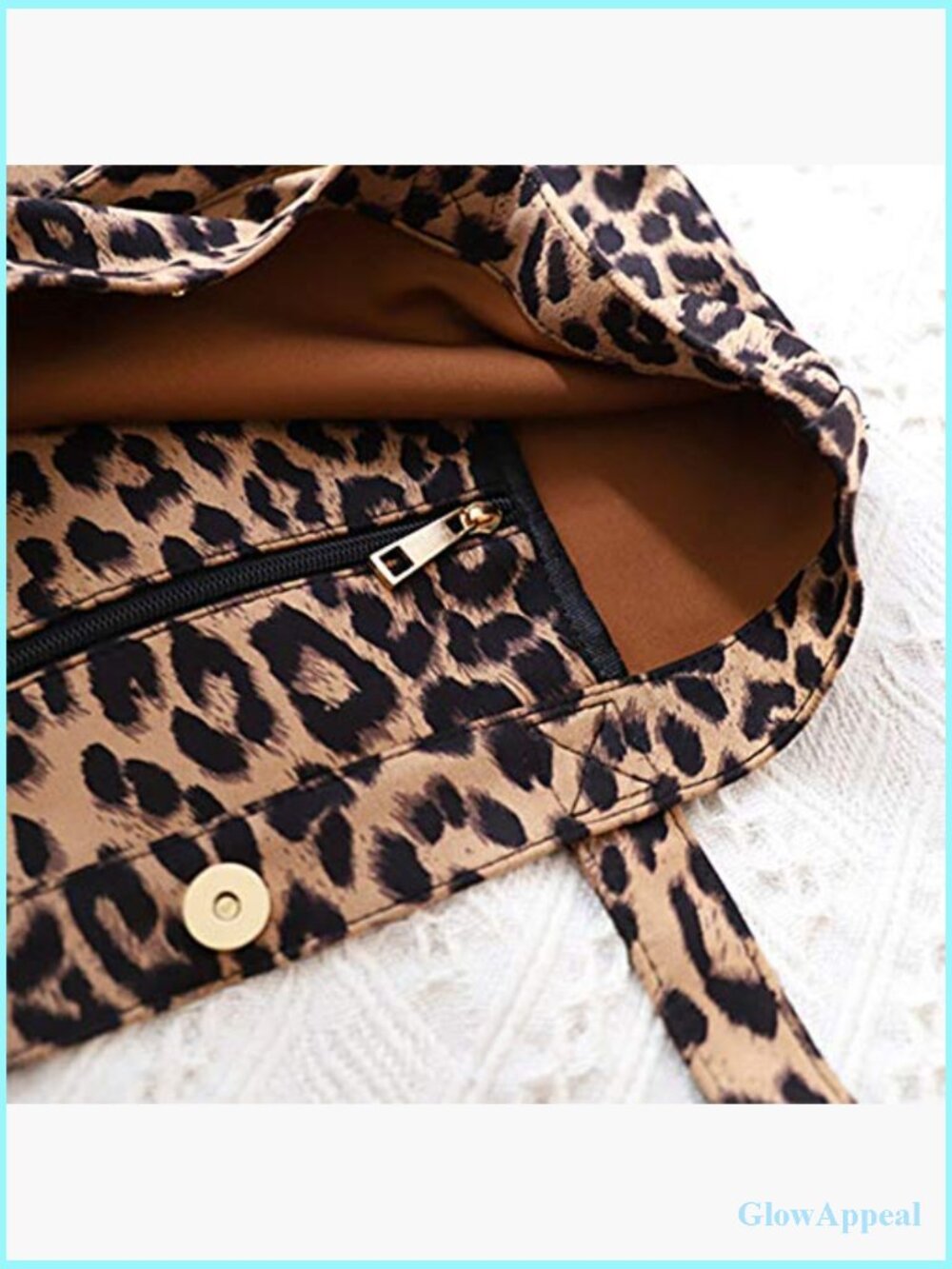 Soft & Lightweight Leopard Tote Purse Handbag Travel Satchel - Picture 2 of 7